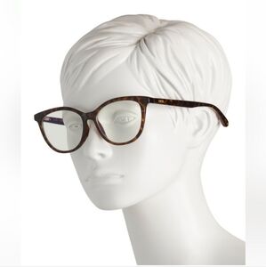 LOCAL SUPPLY AUSTRALIA Bluelight Glasses Tortoise Brn Modified Cateye BNWT SO